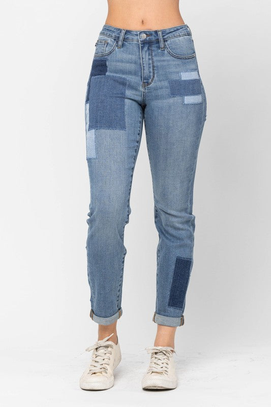 PacSun Patch On Blue Mom Jeans