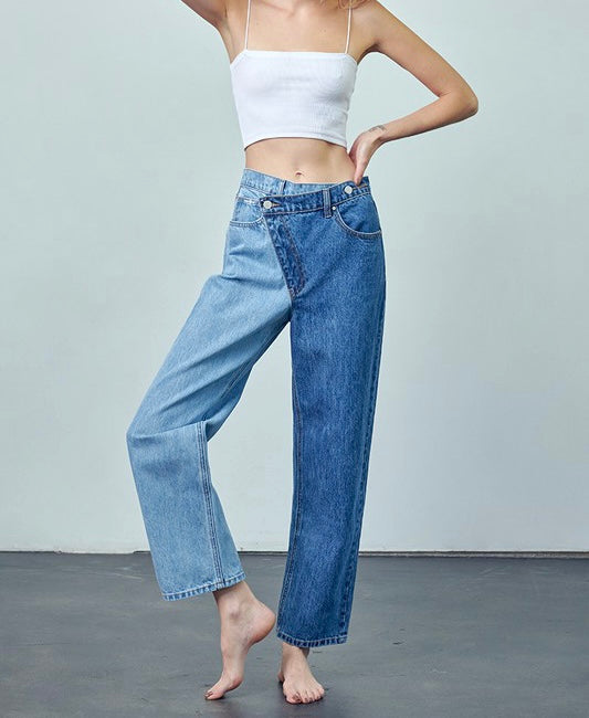 Crossover High Waisted Jeans