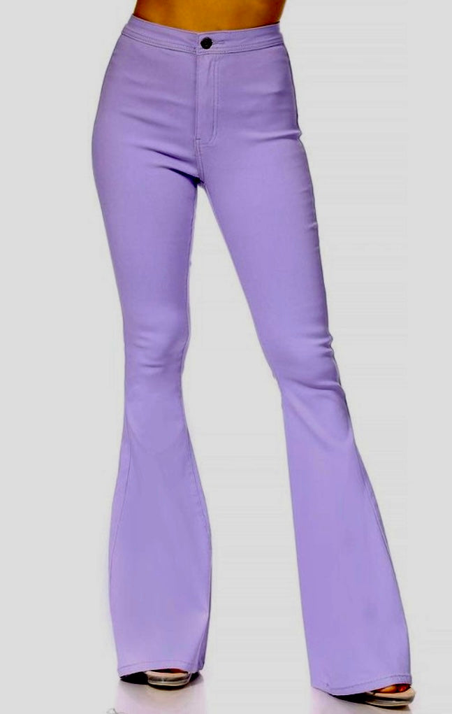 Lavender Wide Bottom Pants