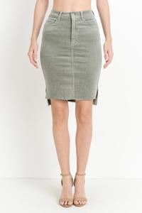 Corduroy Midi Skirt